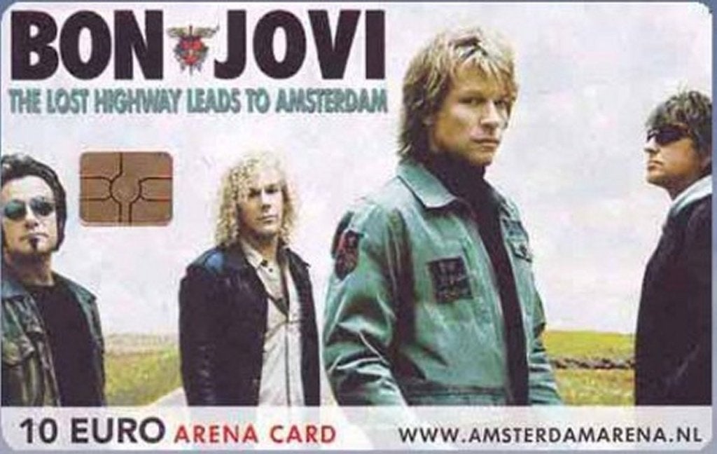 ArenA kaart A095 Bon Jovi The lost Highway leads to A'dam, Verzamelen, Ophalen of Verzenden, Nederland