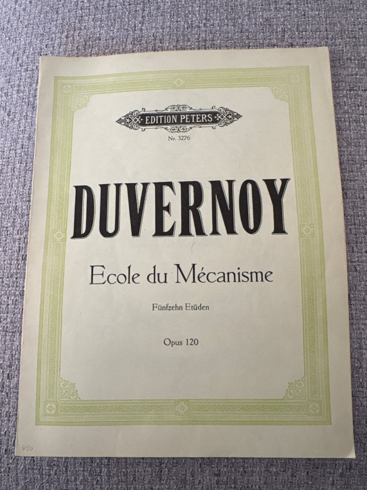 Duvernoy - Ecole du Mécanisme - Fünfzehn Etüden Opus 120, Muziek en Instrumenten, Gebruikt, Klassiek, Les of Cursus, Ophalen of Verzenden