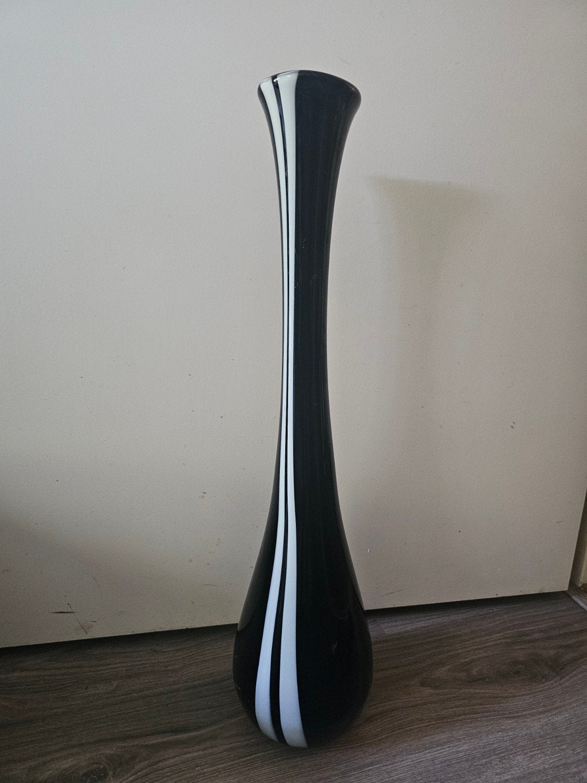 Hoge vintage smalle vaas.!, Ophalen, Glas