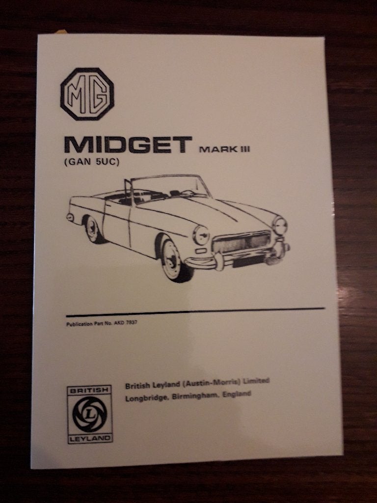 MG Midget onderhoud/instructieboekje, Ophalen of Verzenden
