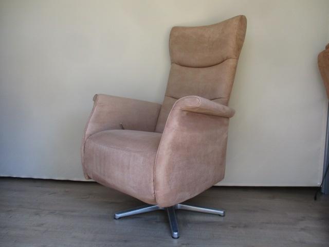 NIEUWSTAAT Prominent Wilson relax fauteuil stof beige XXL, Huis en Inrichting, Fauteuils, Ophalen, Zo goed als nieuw, Overige materialen