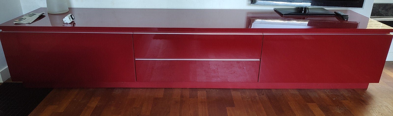 Cube Interlübke podium kast dressoir, Ophalen, 75 cm of meer, 200 cm of meer, Met deur(en)