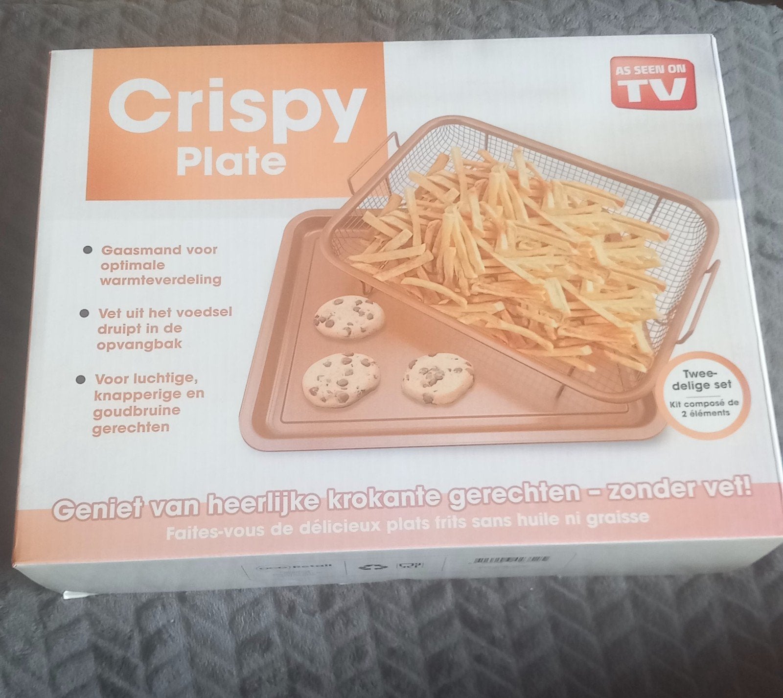 NIEUW Crispy Plate Eten Zonder Vet Bakmand Koper Uitvoering, Witgoed en Apparatuur, Fornuizen, 3 kookzones of minder, Ophalen of Verzenden