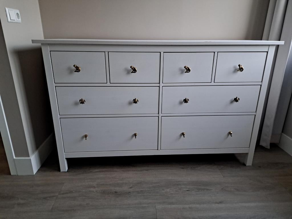 Ikea HEMNES Ladekast 8 lades wit gebeitst 160x96 commode, Huis en Inrichting, Kasten | Ladekasten, Ophalen, 5 laden of meer, 150 tot 200 cm