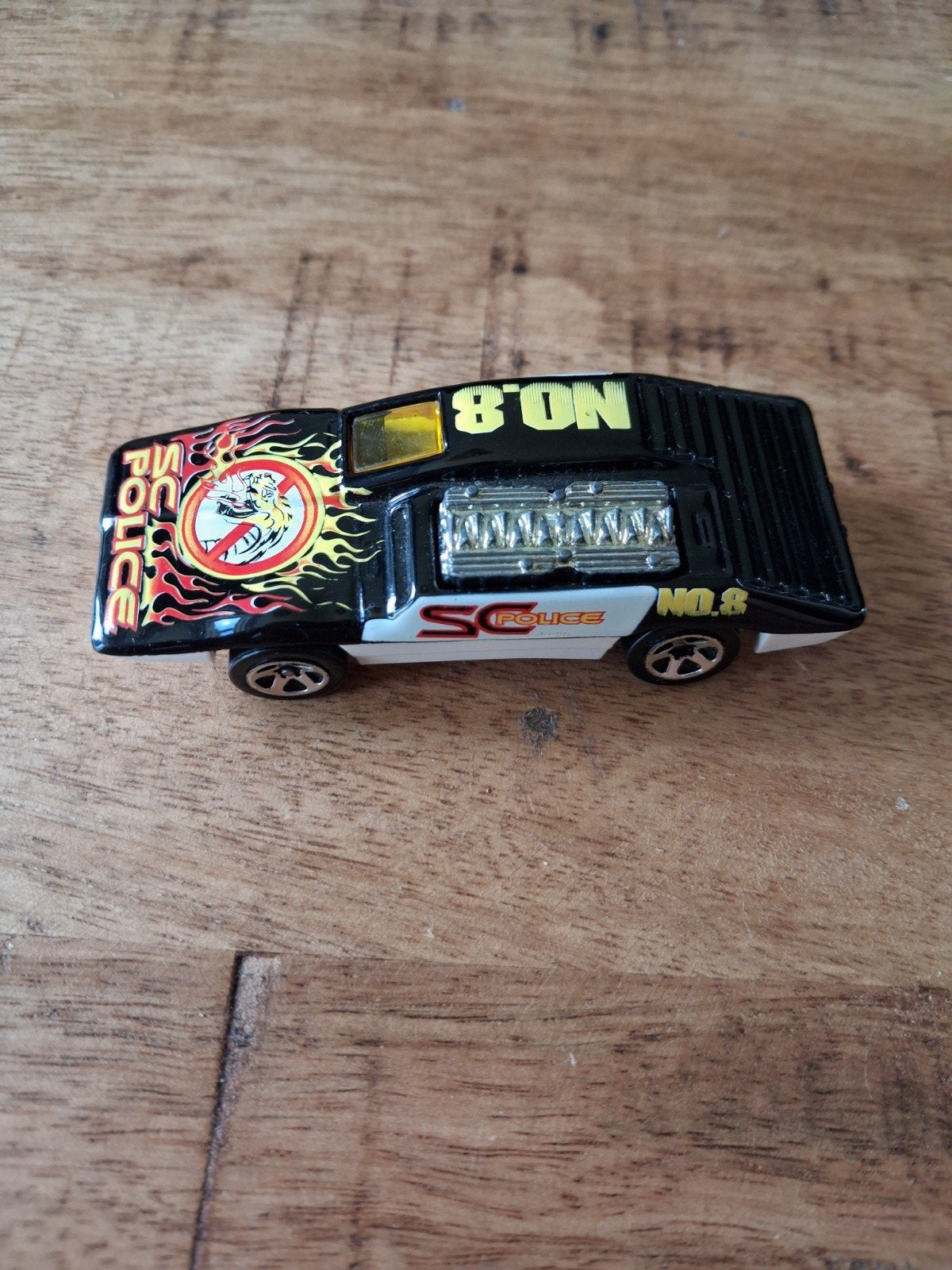Vintage Hot Wheels Side Kick Politie Auto 1970, Ophalen of Verzenden, Gebruikt