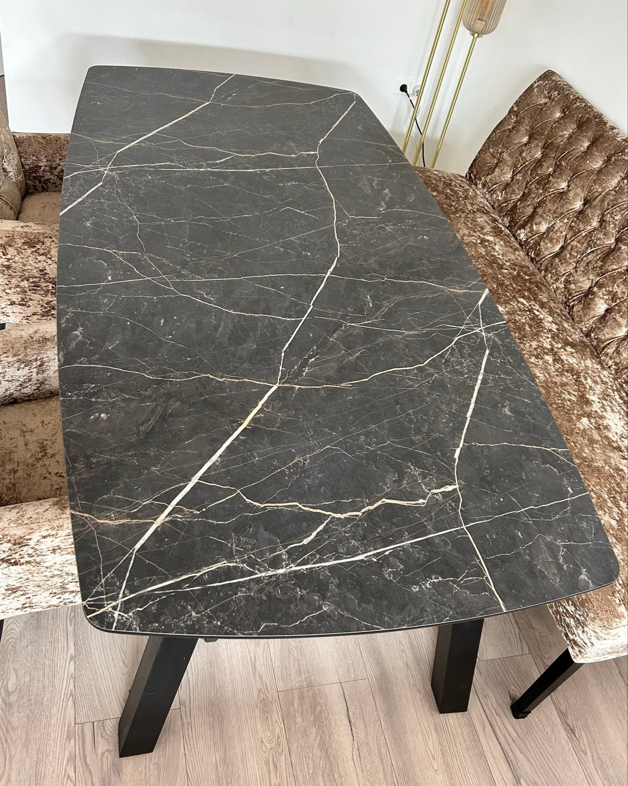 Elegante eettafel H&H  210x110cm, Huis en Inrichting, Ophalen, Kunststof, 100 tot 150 cm, 200 cm of meer