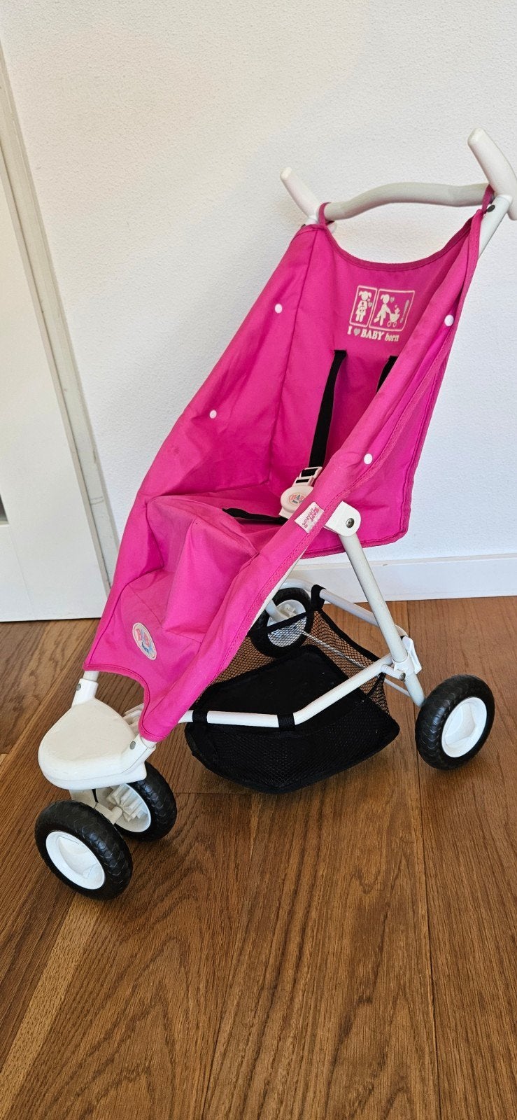BABY born poppenbuggy roze, Kinderen en Baby's, Ophalen, Zo goed als nieuw, Babypop