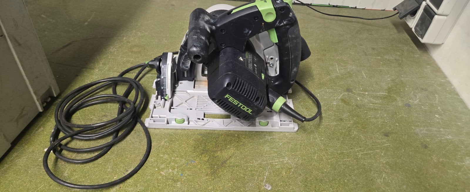 Festool TS 55 REBQ-Plus invalzaag met Systainer, Gebruikt, Invalzaag, 70 mm of meer, Ophalen of Verzenden
