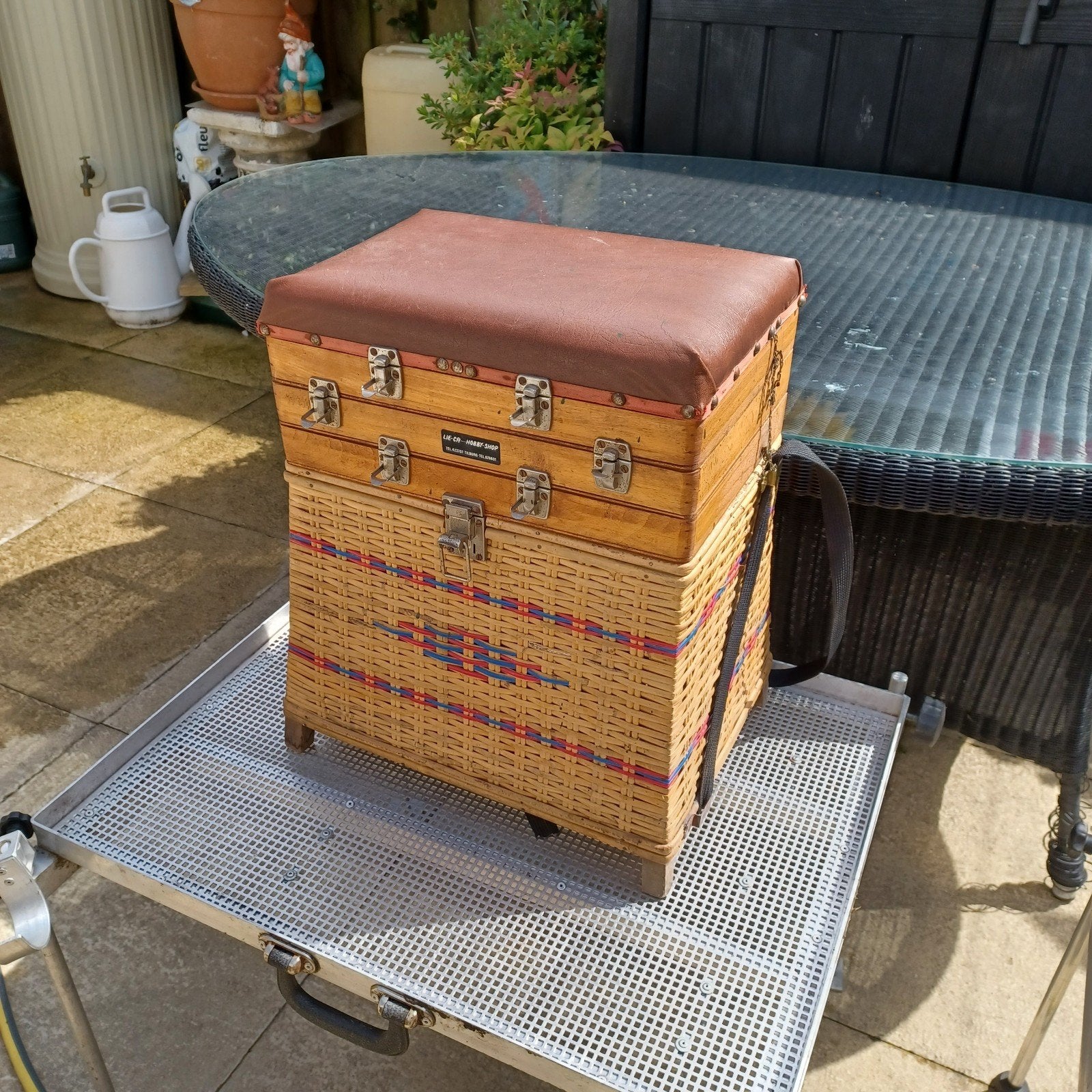 oude viskist, viskoffer + plateau 60€, Ophalen, Gebruikt, Overige typen