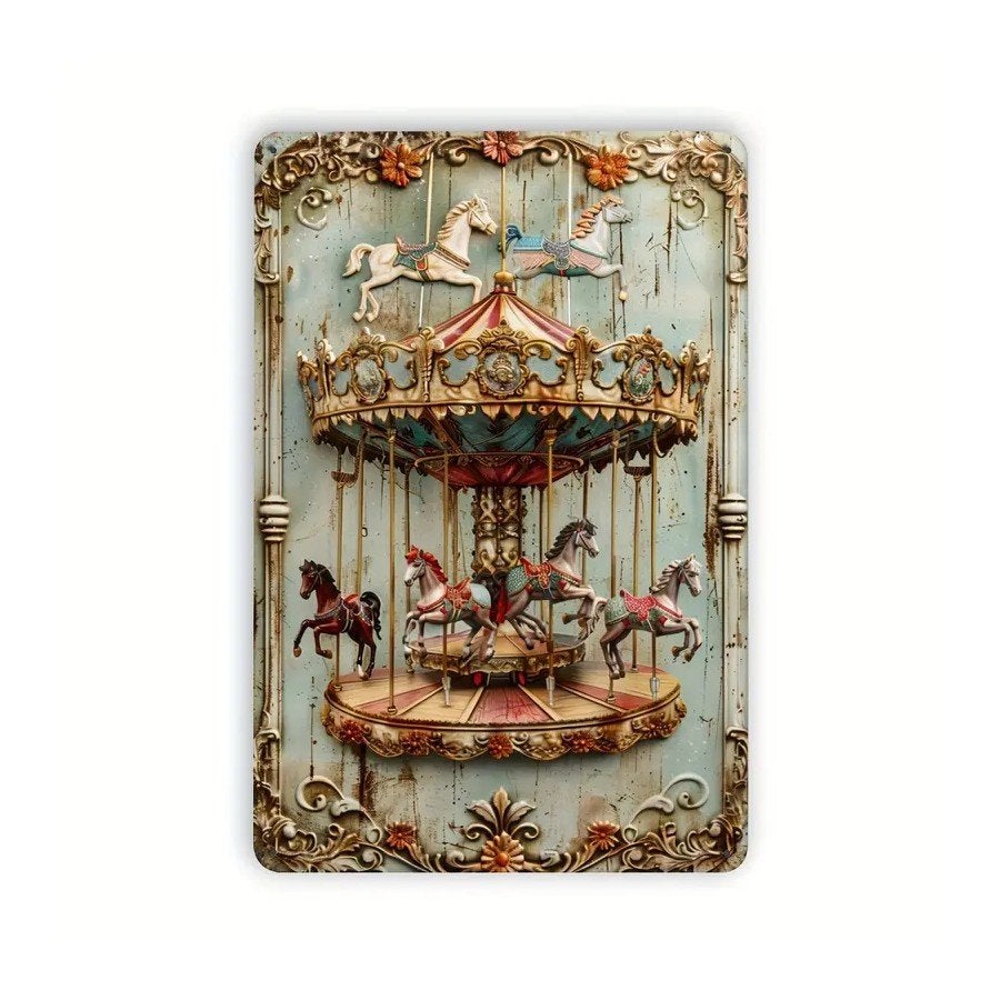 Metalen bord DRAAIMOLEN 30 x 20 cm, Metaal, 30 cm, 20 cm, Nieuw