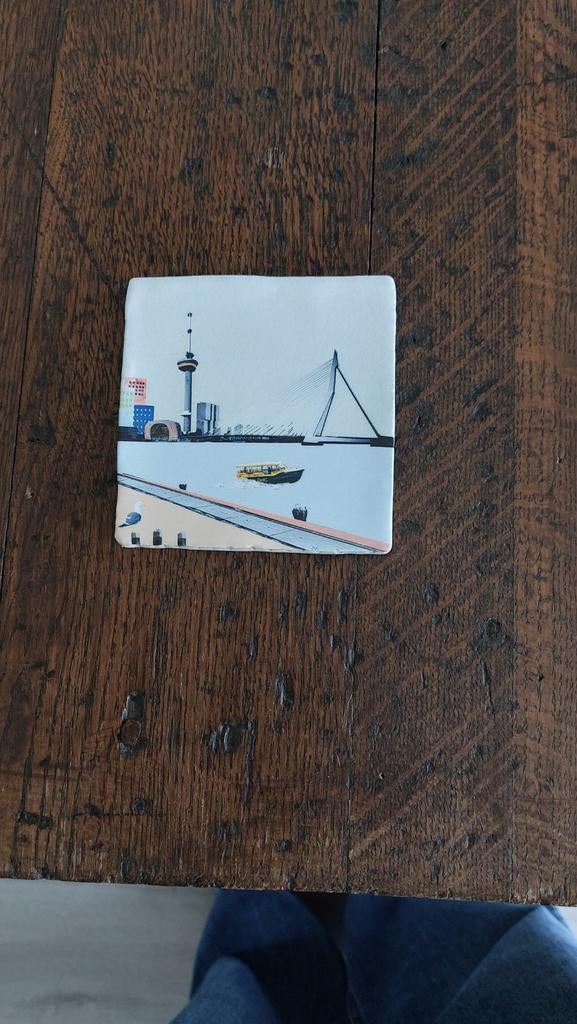 StoryTiles tegeltje Skyline Rotterdam, Ophalen, Minder dan 50 cm, Schilderij