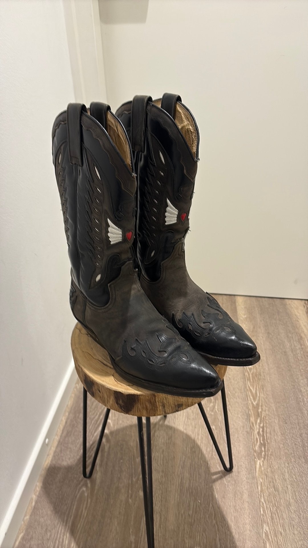 Sendra boots cowboylaarzen mt 40 invl verzending, Hoge laarzen, ., Zwart, Ophalen of Verzenden