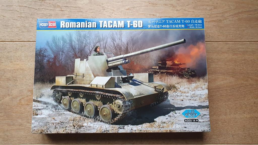 HobbyBoss 1/35 Romanian Tacam T-60, Hobby en Vrije tijd, Modelbouw | Auto's en Voertuigen, Nieuw, Tank, 1:32 tot 1:50, Overige merken