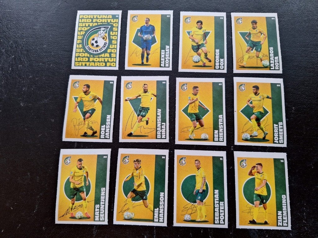 Complete set stickers Fortuna Sittard 2020-21, Ophalen of Verzenden, Zo goed als nieuw, Overige binnenlandse clubs, Poster, Plaatje of Sticker