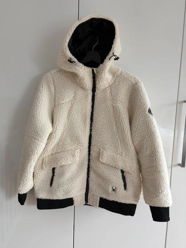 Spyder teddy fleece jas / sherpa borg vest met capuchon - M, Maat 38/40 (M), Spyder, Ophalen of Verzenden, Zo goed als nieuw