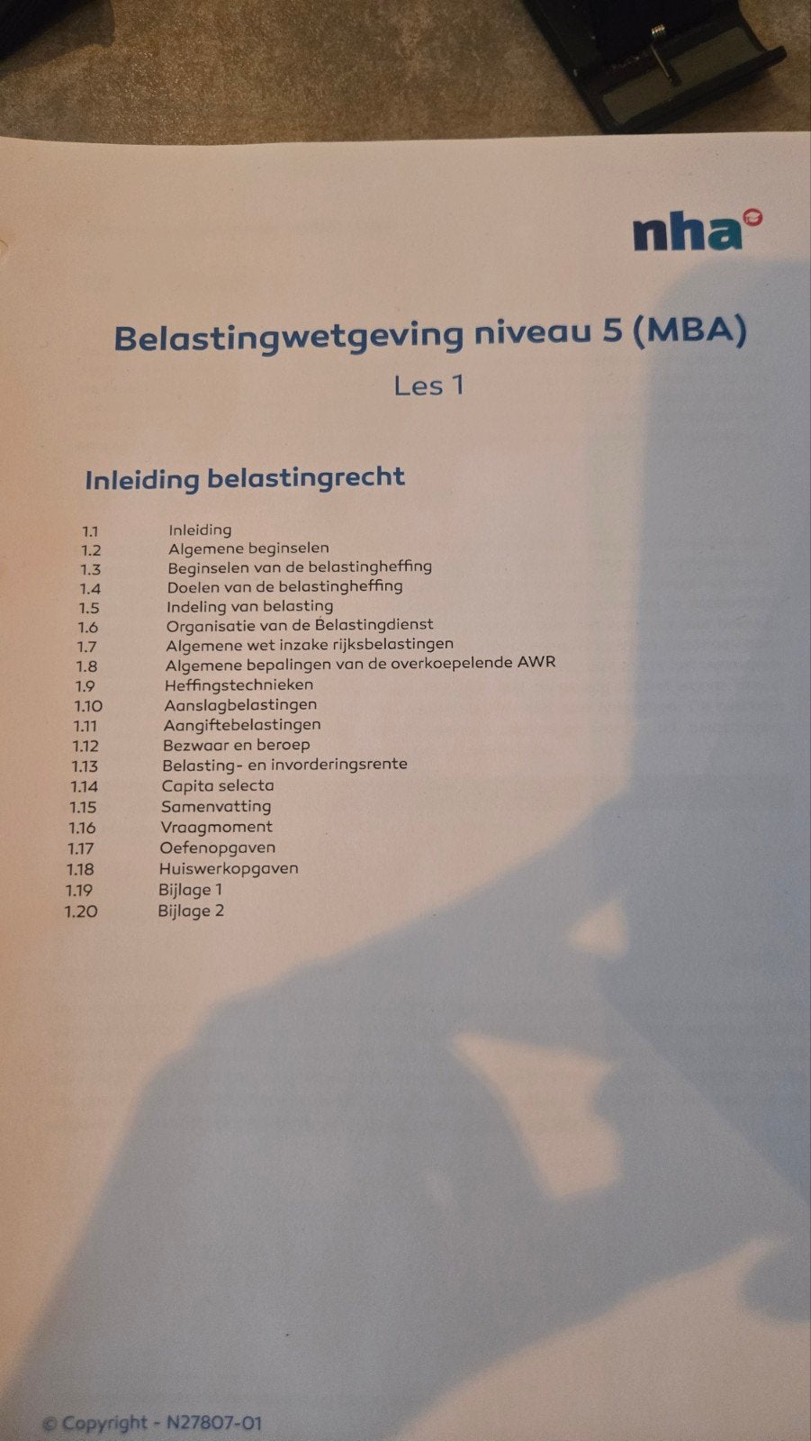NHA MBA Boek.: Belastingwetgeving, Financiering, Bedrijfsadm, Ophalen of Verzenden, Gamma, Zo goed als nieuw, HBO