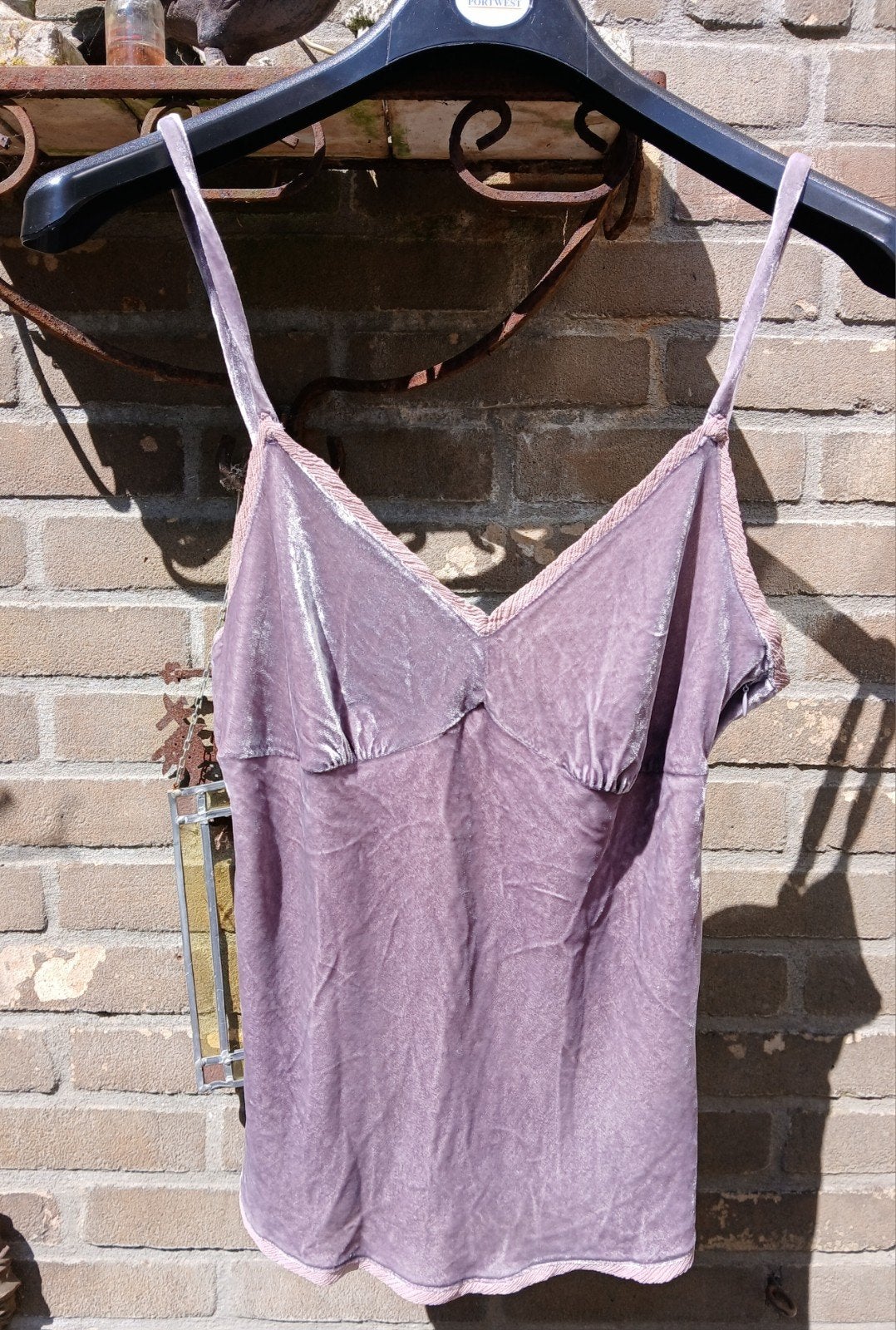 Velours top VOOR €9,  inclusief, Ophalen of Verzenden, Zo goed als nieuw, Maat 38/40 (M), Zonder mouw