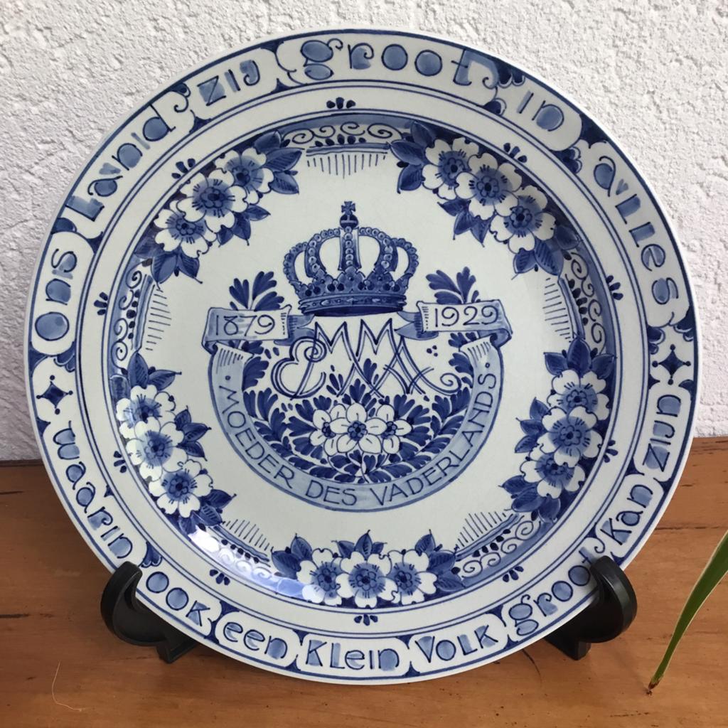 1879-1929 Emma moeder des vaderlands 25,5 cm porceleyne fles, Ophalen of Verzenden