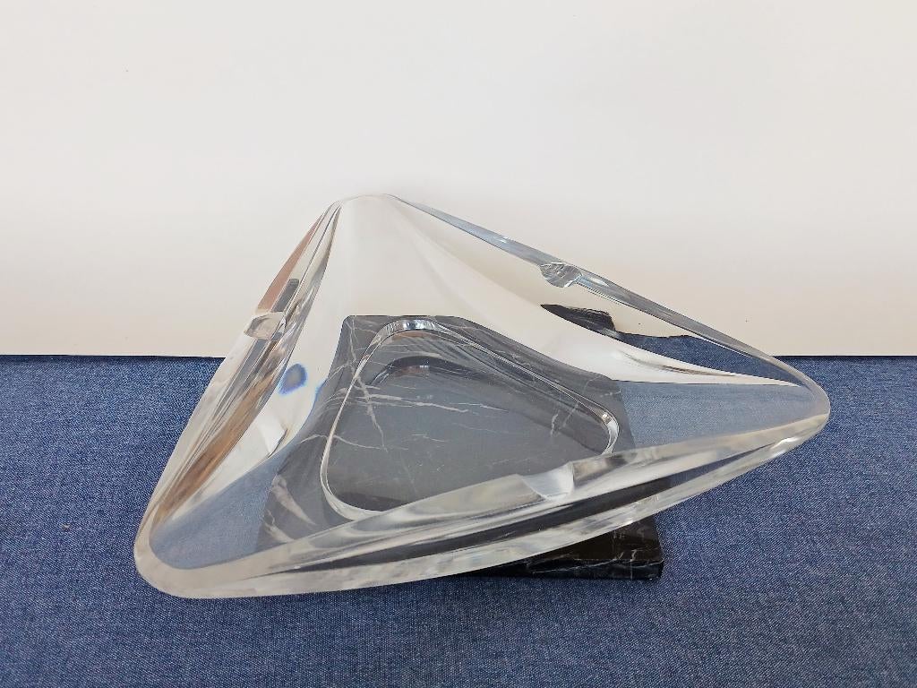 Asbak Schaal Tricone Val St Lambert Kristal, Antiek en Kunst, Ophalen of Verzenden