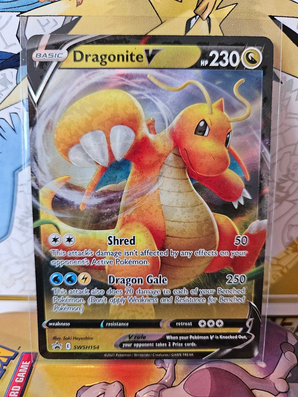 Dragonite V SWSH154 Black Star Promo Holo Sword & Shield, Verzenden, Nieuw, Losse kaart, Foil