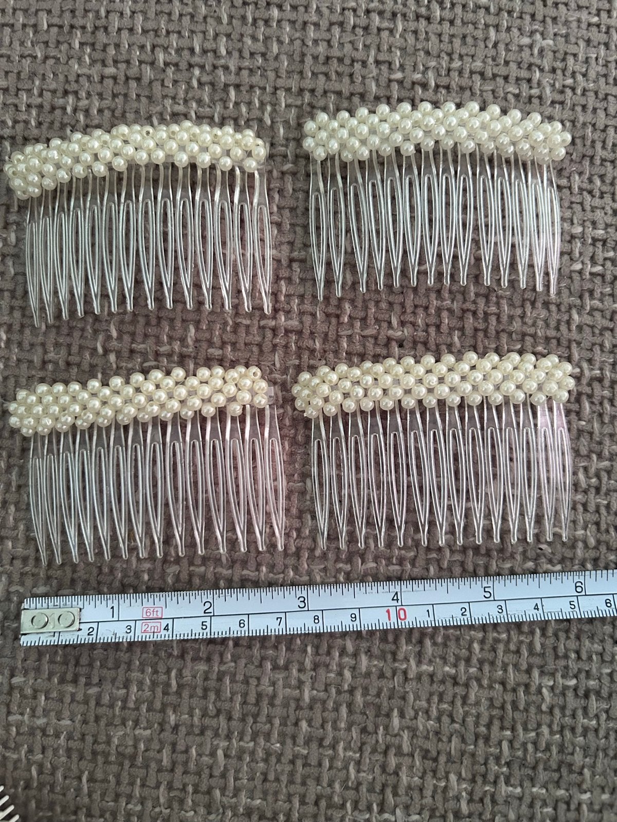 Set van 4 parel haarspelden voor bruid feest vintage, Ophalen of Verzenden, Zo goed als nieuw, Wit, Accessoires