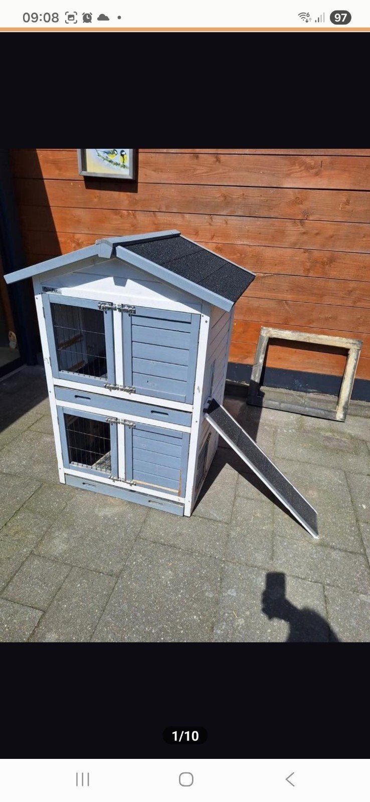 Konijnen kooi voor 2 konijnen, Dieren en Toebehoren, Ophalen, Kooi, Gebruikt, 90 cm of meer