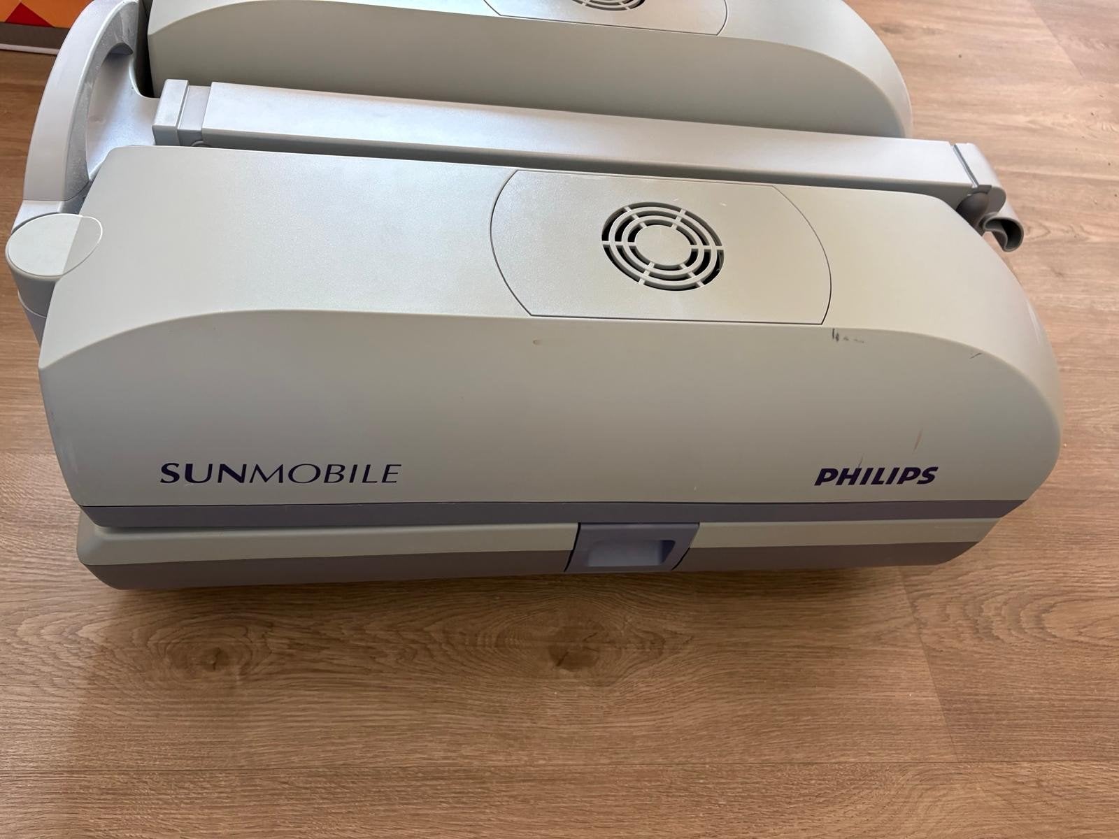 Philips Sunmobile HB951 mobiele inklapbare zonnebank, Ophalen, Zo goed als nieuw, Zonnebank enkelzijdig, Minder dan 10 lampen