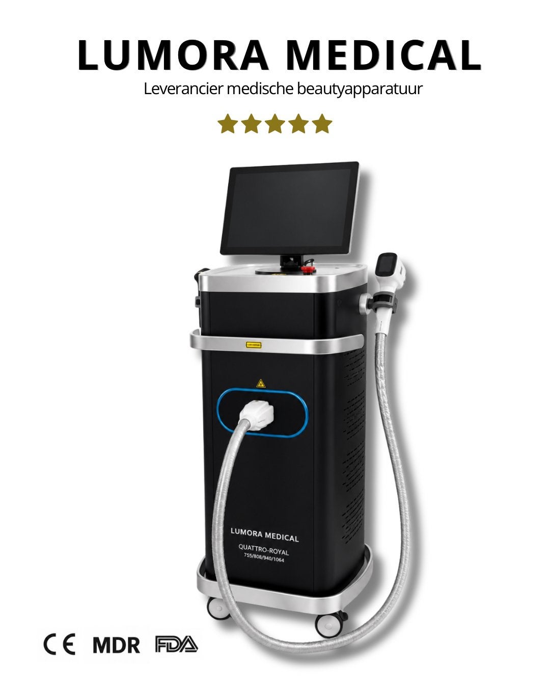 Diode ICE Quattro-Royal 4-wave master | Lease v.a €250,- pm, Ophalen, Nieuw, Scheren en Epileren