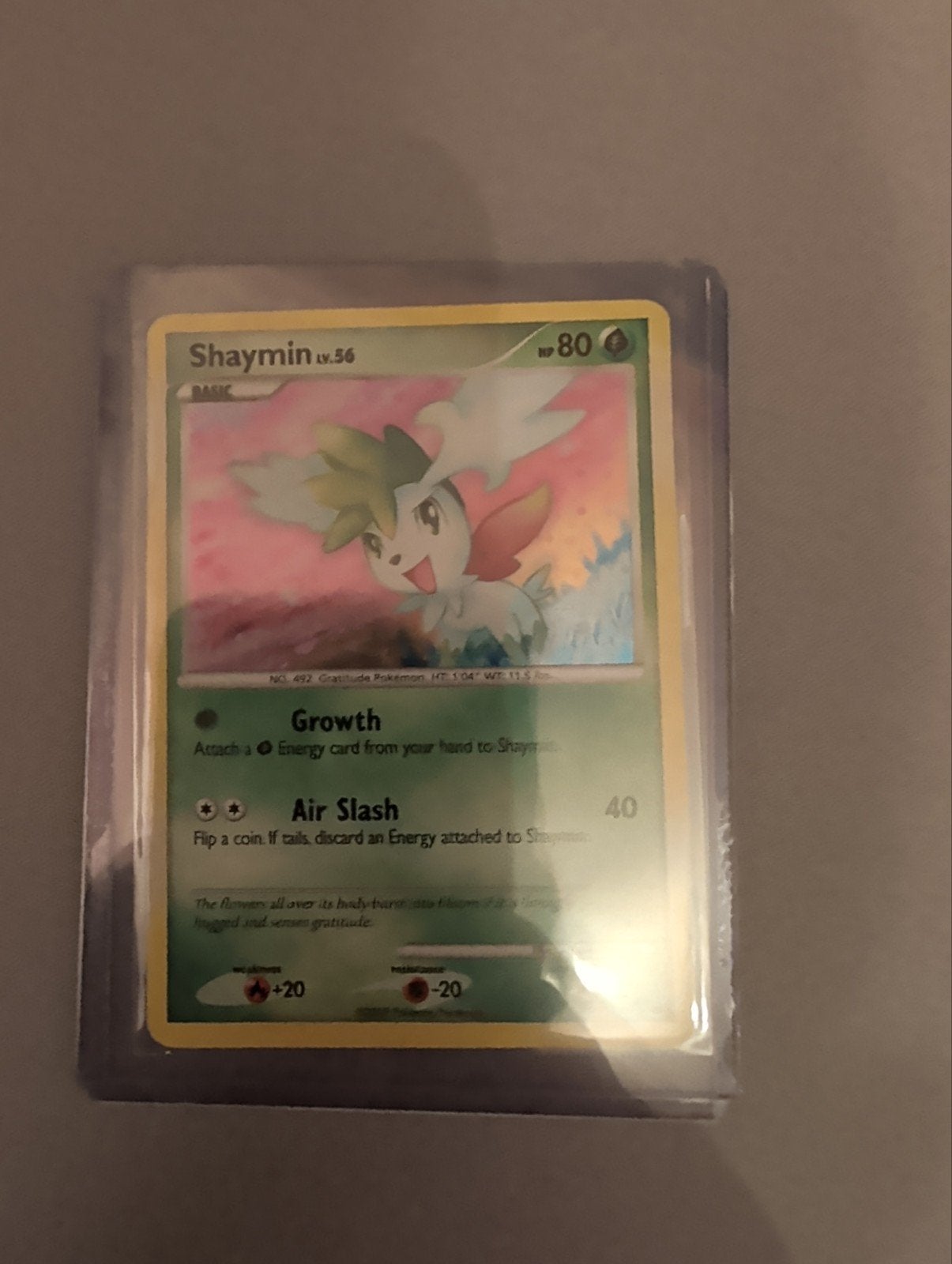 Shaymin Lv.56 Pokémon kaart - Zeldzaam en in goede staat, Hobby en Vrije tijd, Ophalen of Verzenden, Zo goed als nieuw, Losse kaart