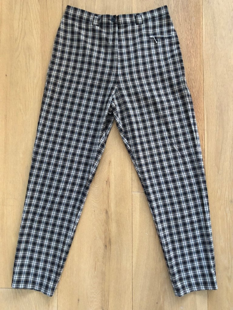 Geruite vintage broek - mt L, Bruin, Maat 42/44 (L), Ophalen of Verzenden, Zo goed als nieuw