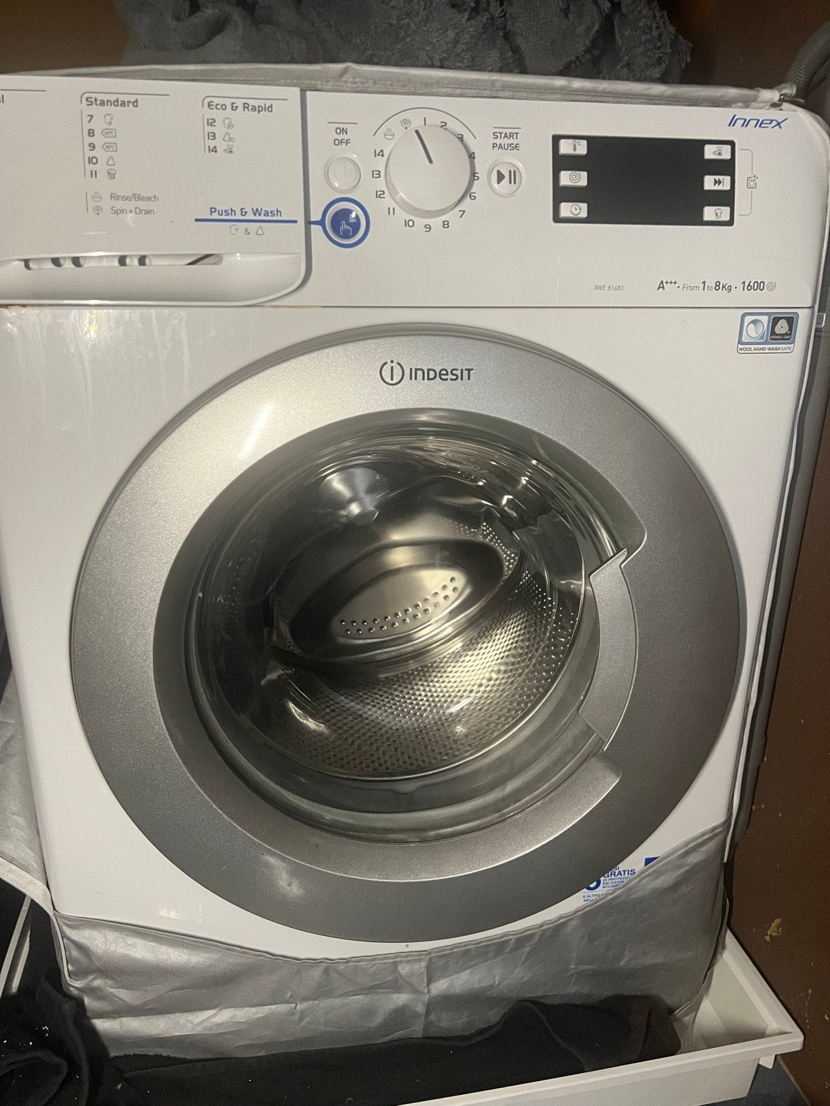 Indesit Innex Wasmachine 8kg - Zo goed als nieuw, 8 tot 10 kg, Ophalen of Verzenden, 85 tot 90 cm, 1600 toeren of meer