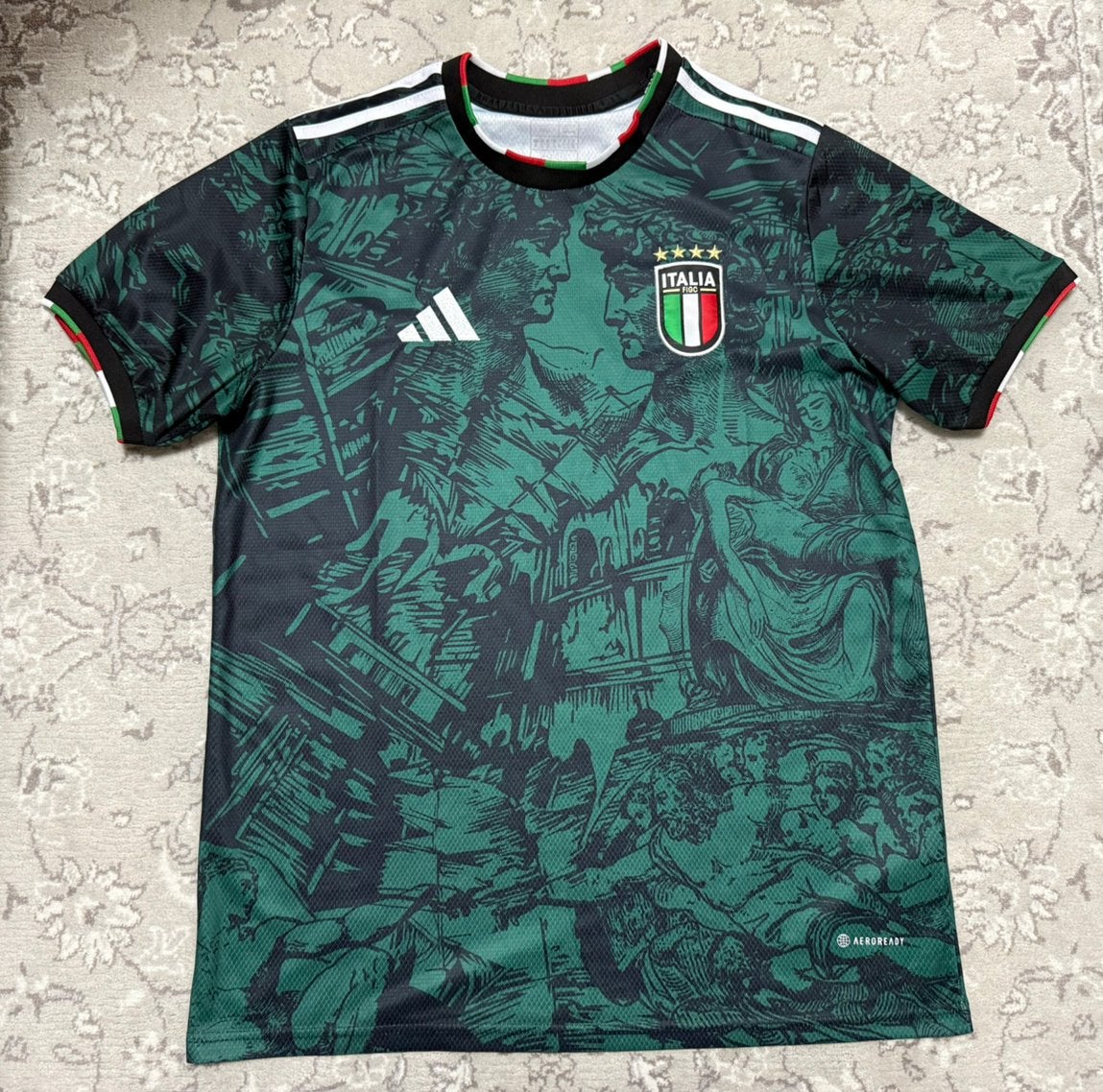 Italië Voetbal Shirt Groen/Zwart - Maat XL Slim Fit - Nieuw, Ophalen of Verzenden, Nieuw, Maat 56/58 (XL), Zwart