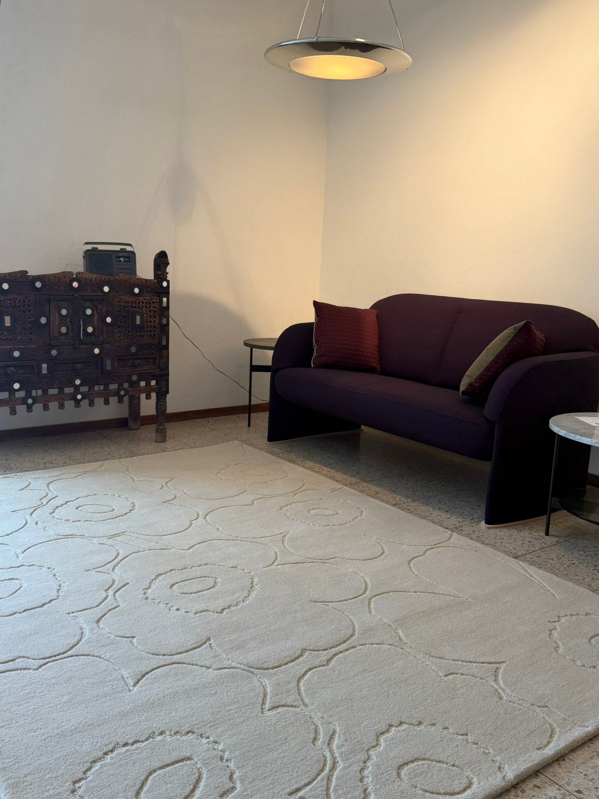 Brink en Campman tapijt Marimekko Piirto Unikko Naturel, Ophalen, 150 tot 200 cm, 200 cm of meer, Zo goed als nieuw