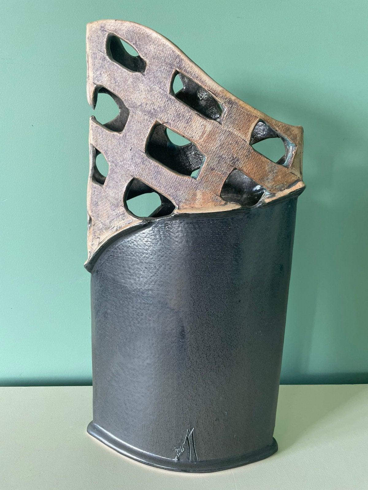 Grote Designvaas • Studiokeramiek • Ed Meissenberg (45 cm), Ophalen