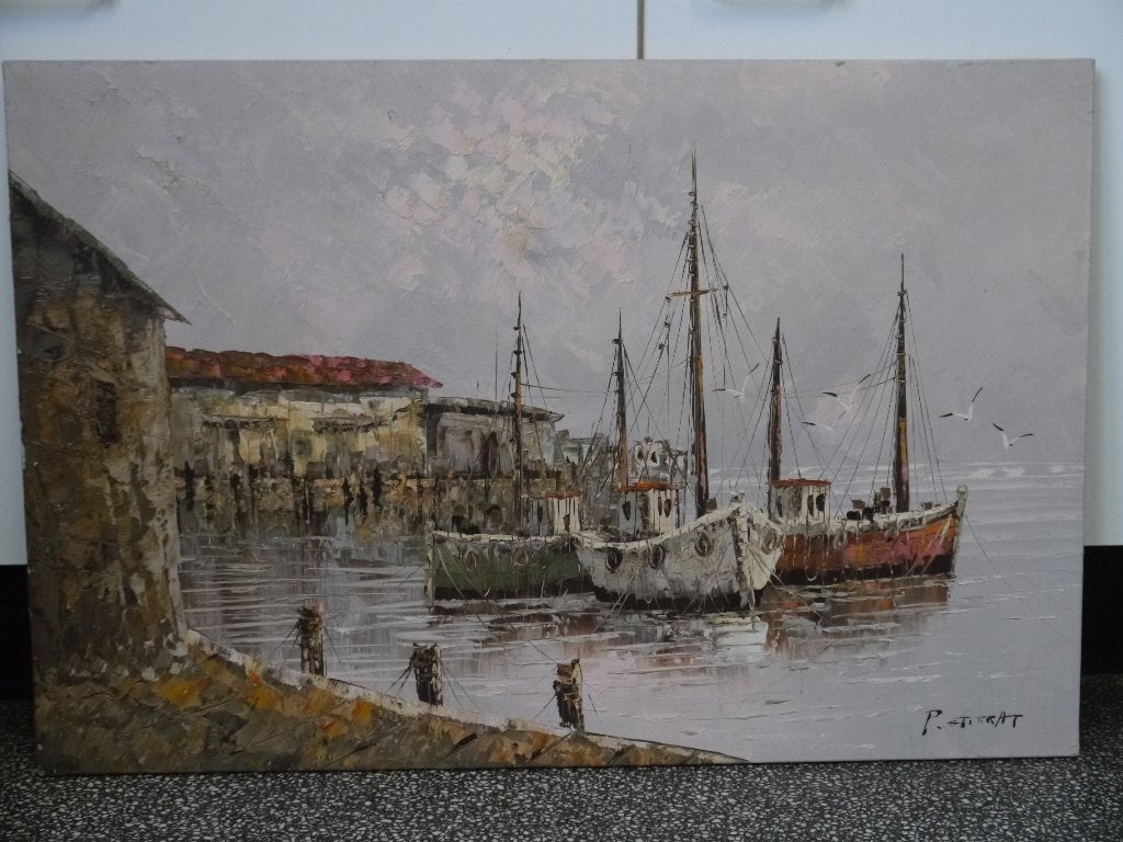 schilderij Paolo Stirrat, Doek, Impressionistisch, Ophalen of Verzenden, Gesigneerd