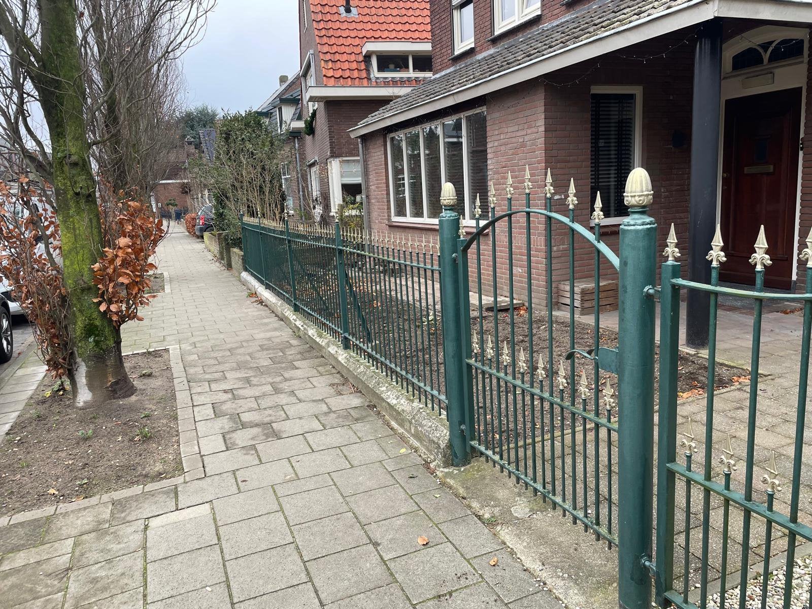 Sierhek ijzer, Tuin en Terras, Tuinhekken en Hekwerk, Ophalen, Met poort, Gebruikt, Sierhekwerk