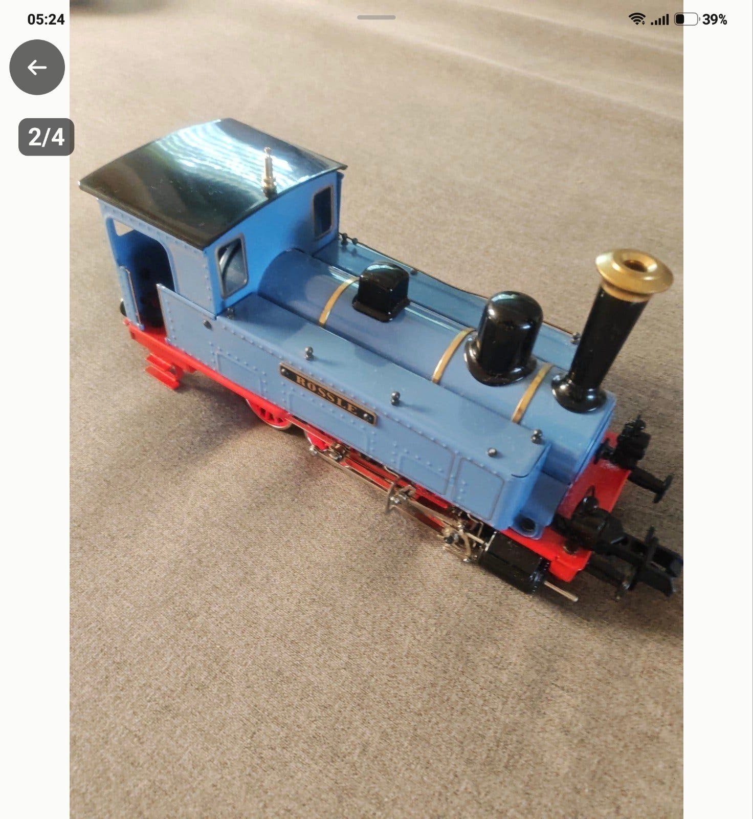 LGB ROSSLE Locomotief - Blauw - Gelijkstroom, Gebruikt, Ophalen of Verzenden, LGB, Analoog