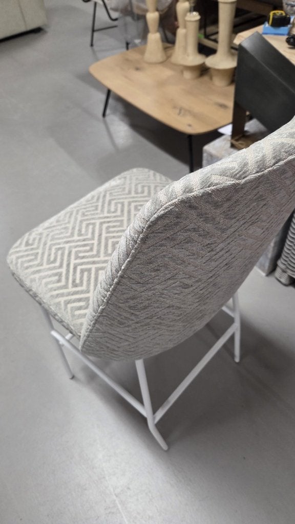5 luxe barkrukken barstoel metaal stof rugleuning grijs, Ophalen, 5 krukken of meer, Met voetsteun, 60 tot 90 cm