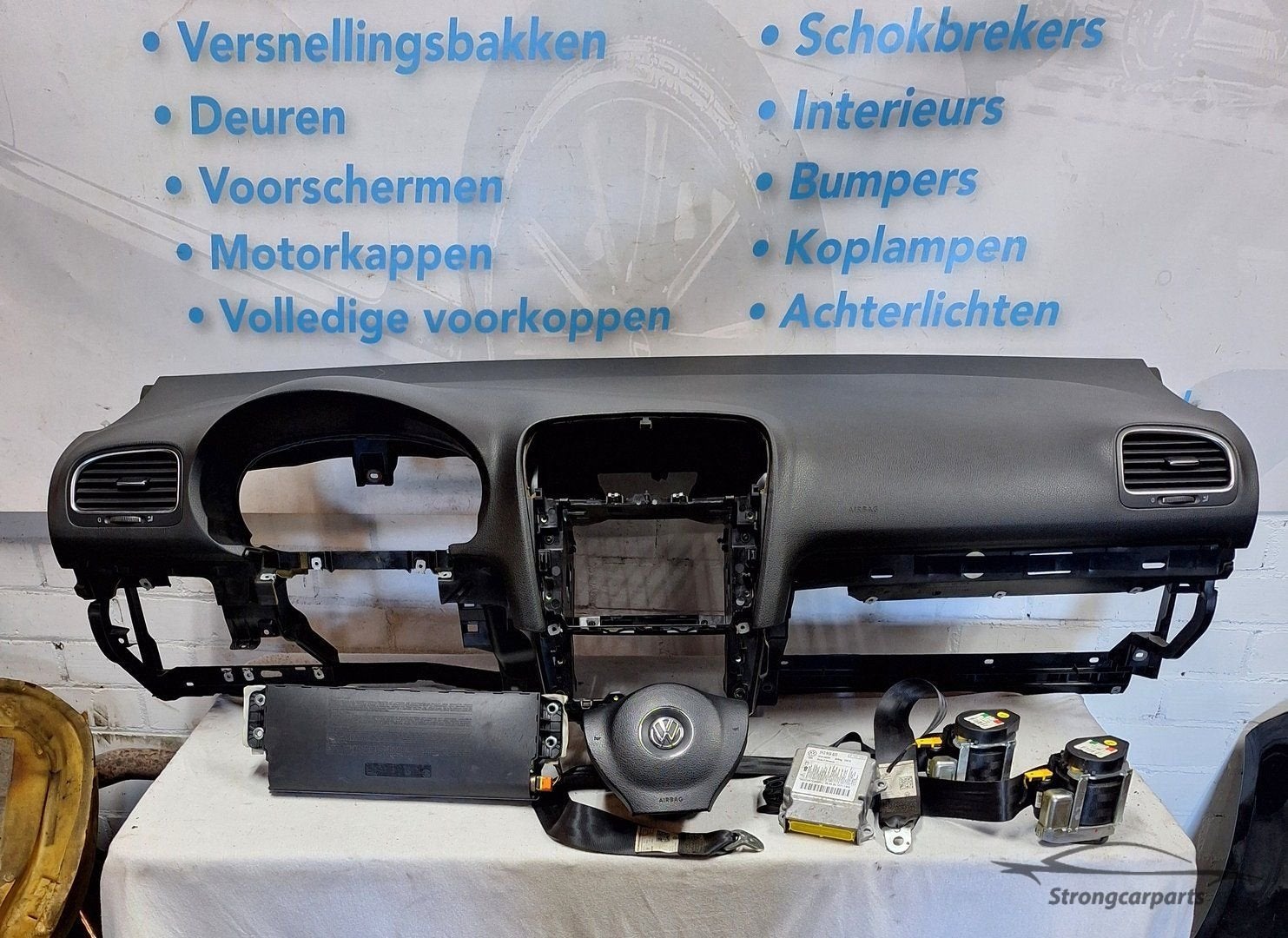Airbag Set VW Golf 6 dashboard stuurairbag gordels knie Airb, Gebruikt, -, Volkswagen, -