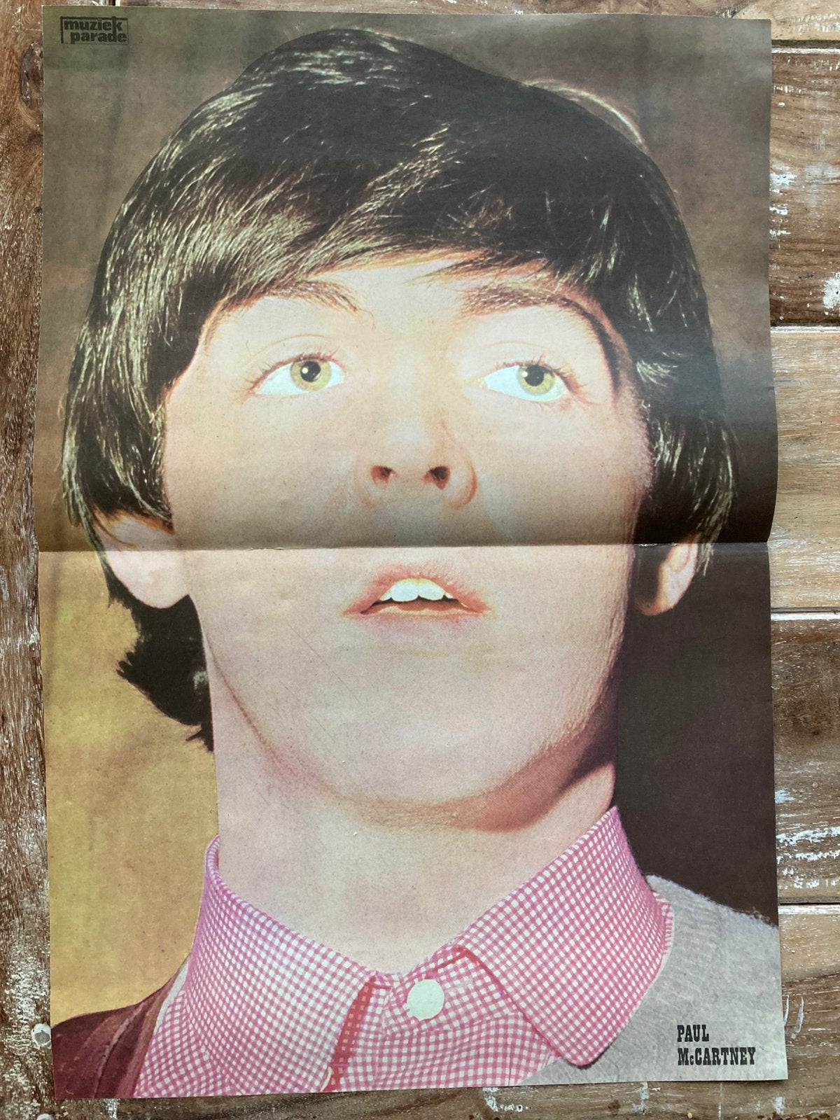 A3 Poster PAUL MCCARTNEY Beatles, Verzamelen, Posters, Ophalen of Verzenden, Zo goed als nieuw, A1 t/m A3, Muziek