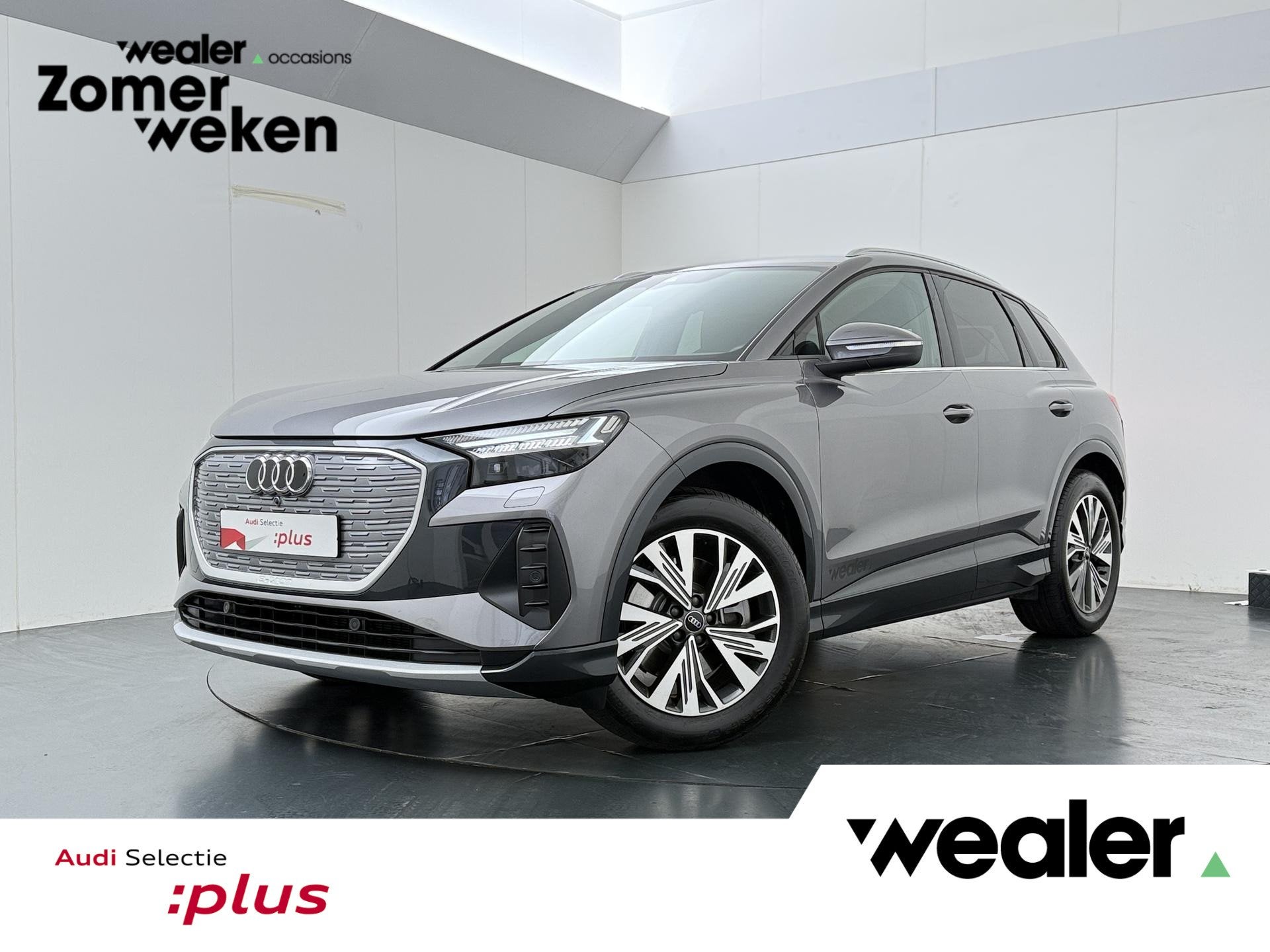 Audi Q4 e-tron Advanced edition 45 quattro 210 kW / 286 PK |, Auto's, Stof, Zwart, 82 kWh, Met garantie (alle)