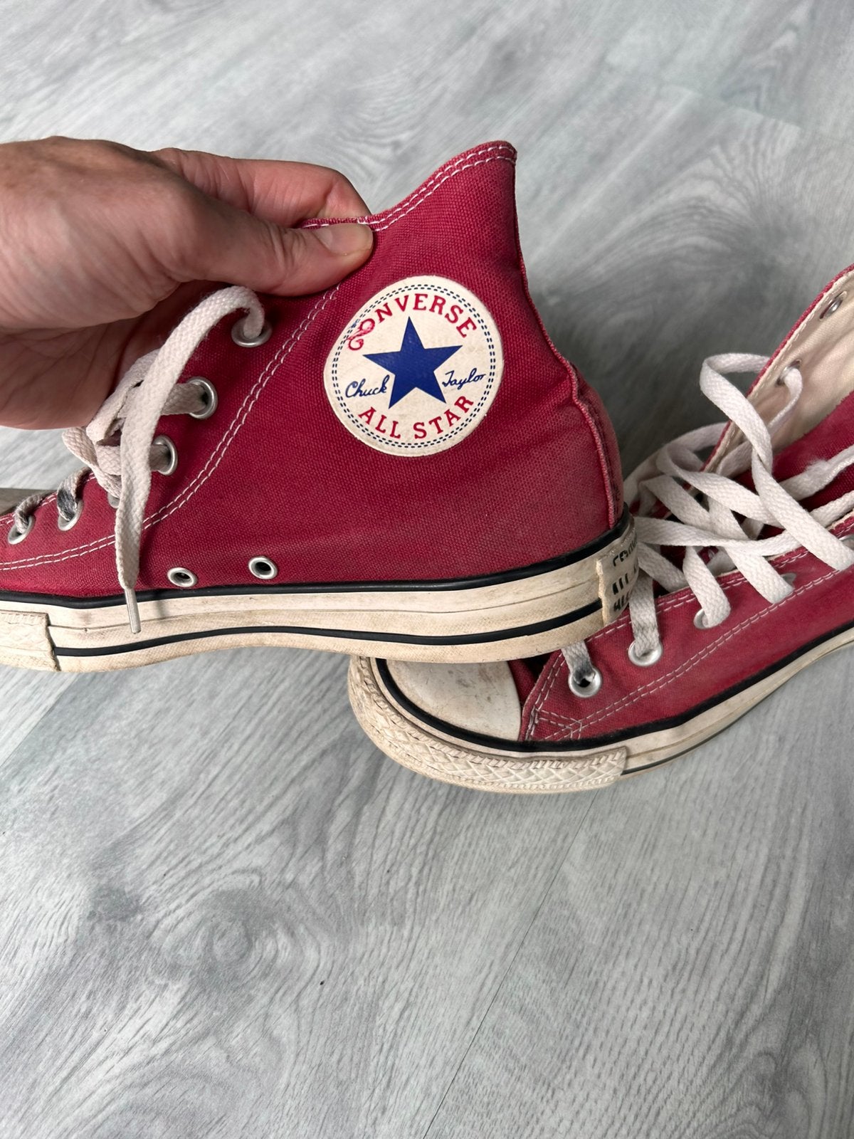Converse All Star High Top Sneakers Rood Maat 39, Ophalen of Verzenden, Gedragen, Rood, Sneakers of Gympen