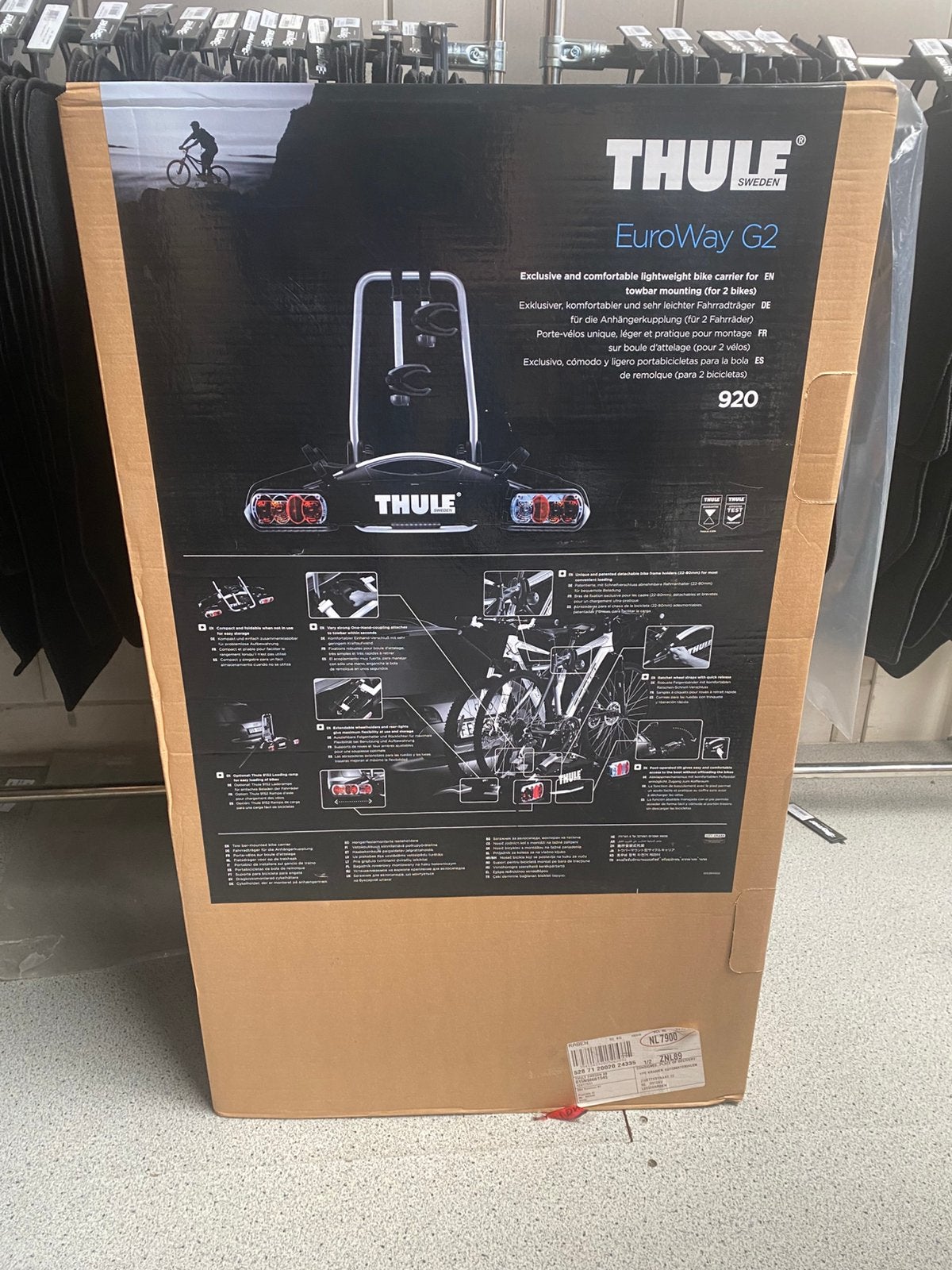 Thule Euroway G2 Fietsendrager 2 Bike 13 Pin, Ophalen, Nieuw, Trekhaakdrager