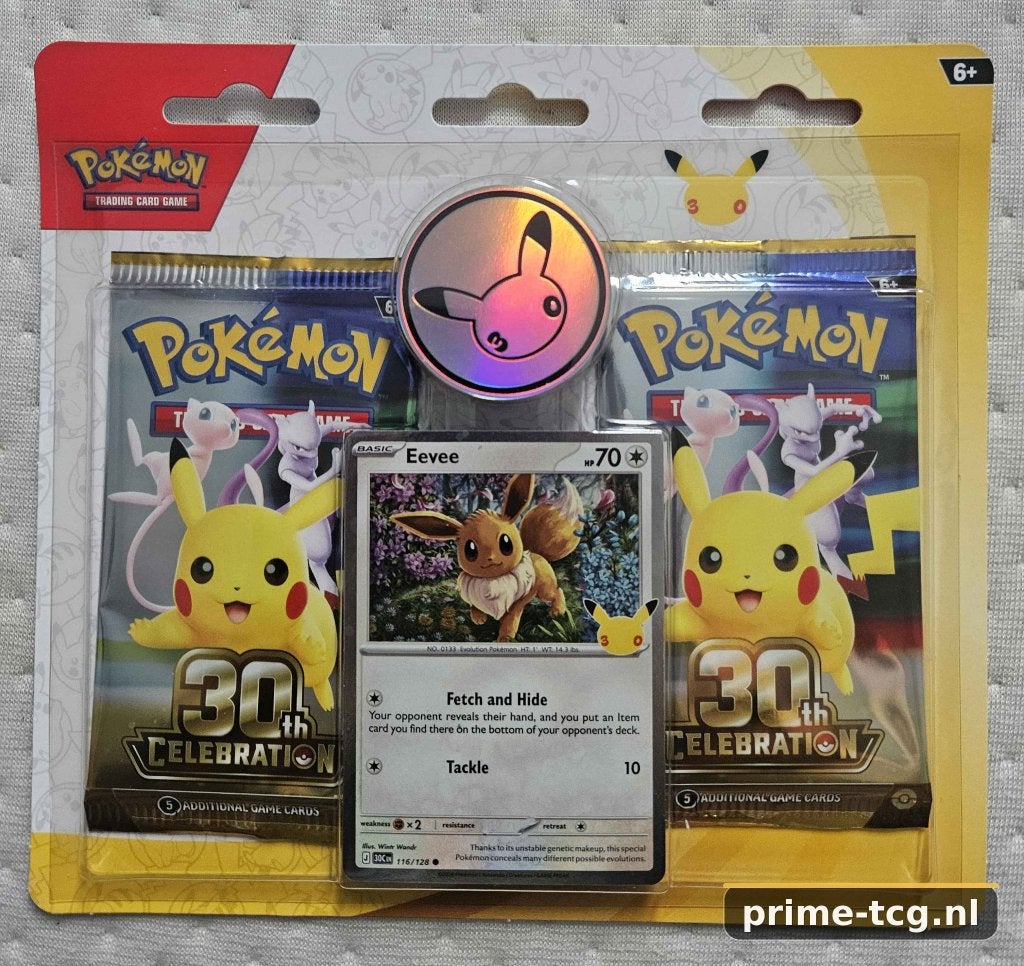 Pokémon 30th Celebration – Eevee 2-Pack Blister, Ophalen, Nieuw, Boosterbox, Foil