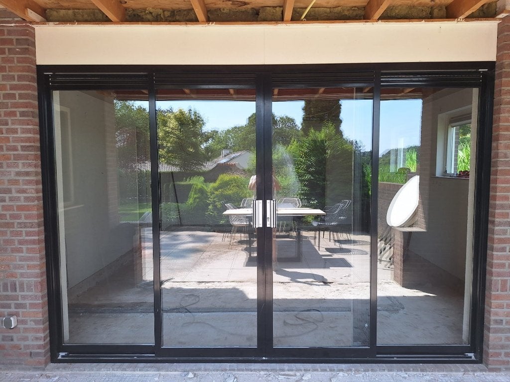 Aluminium schuifpui, Ophalen, Gebruikt, Aluminium, 150 tot 225 cm