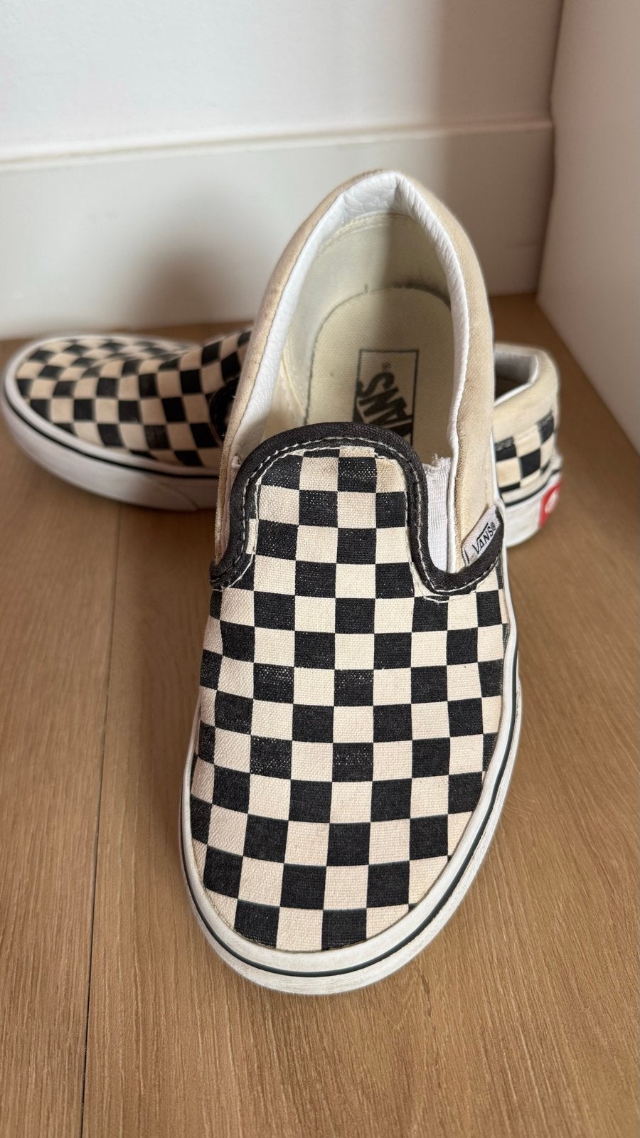 Vans Slip-On Checkerboard Instappers - Maat 34, Gebruikt, Verzenden, Jongen of Meisje, Schoenen