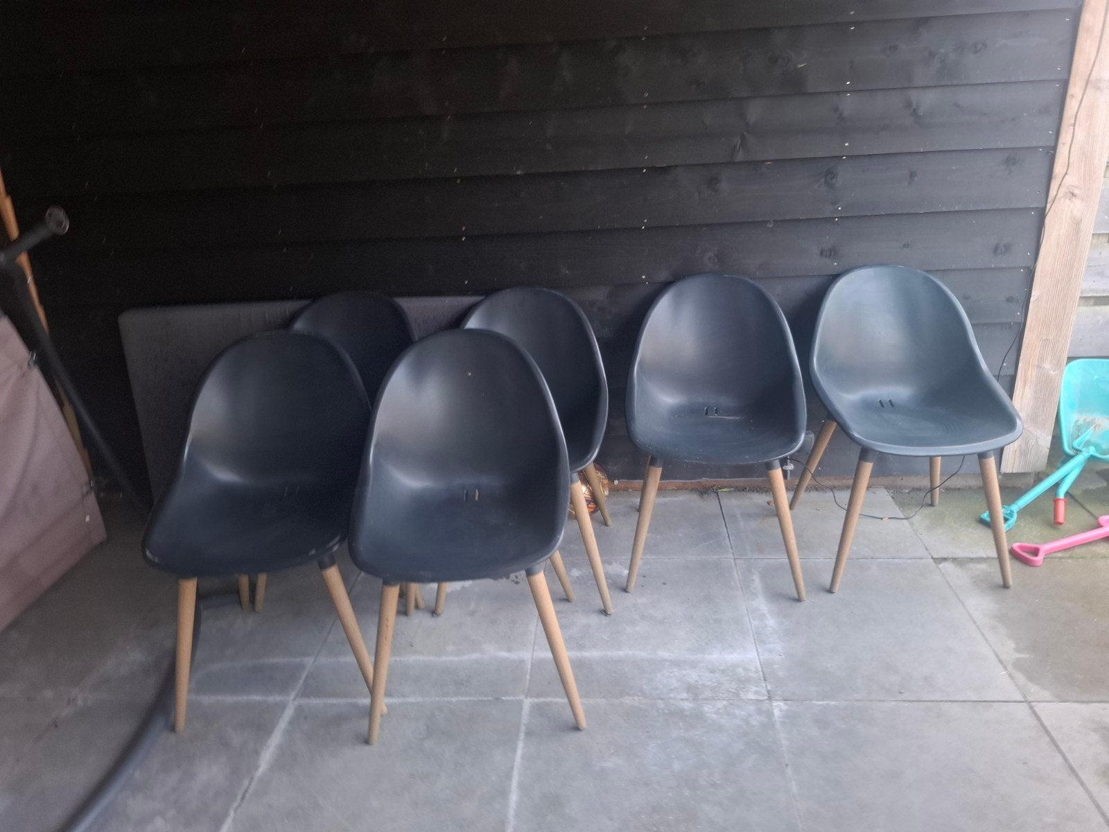 6 tuinstoelen, Tuin en Terras, Ophalen, Zo goed als nieuw, Kunststof