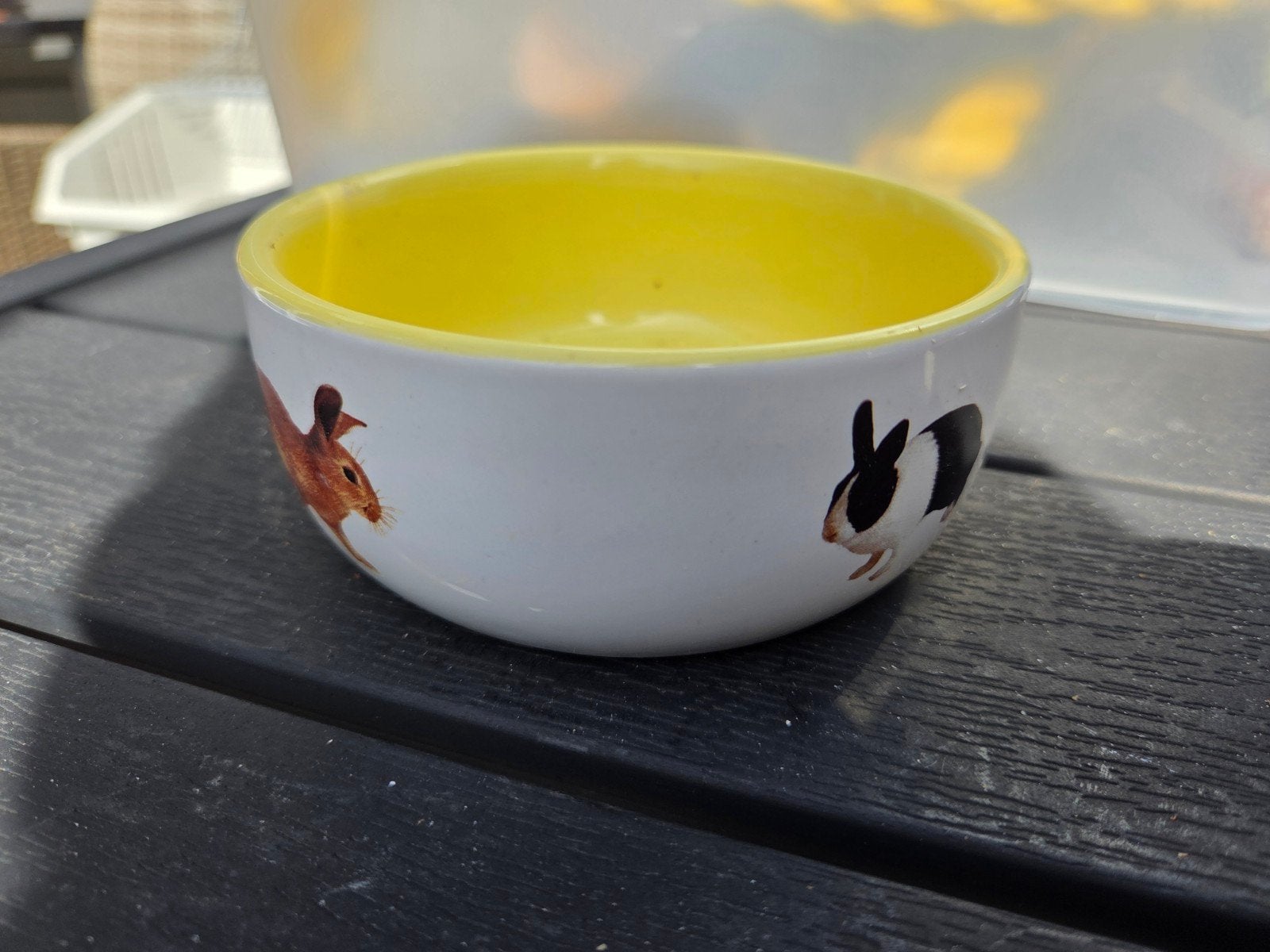 konijnen voerbakje 12 cm, Dieren en Toebehoren, Ophalen of Verzenden, Gebruikt, Voerbakje