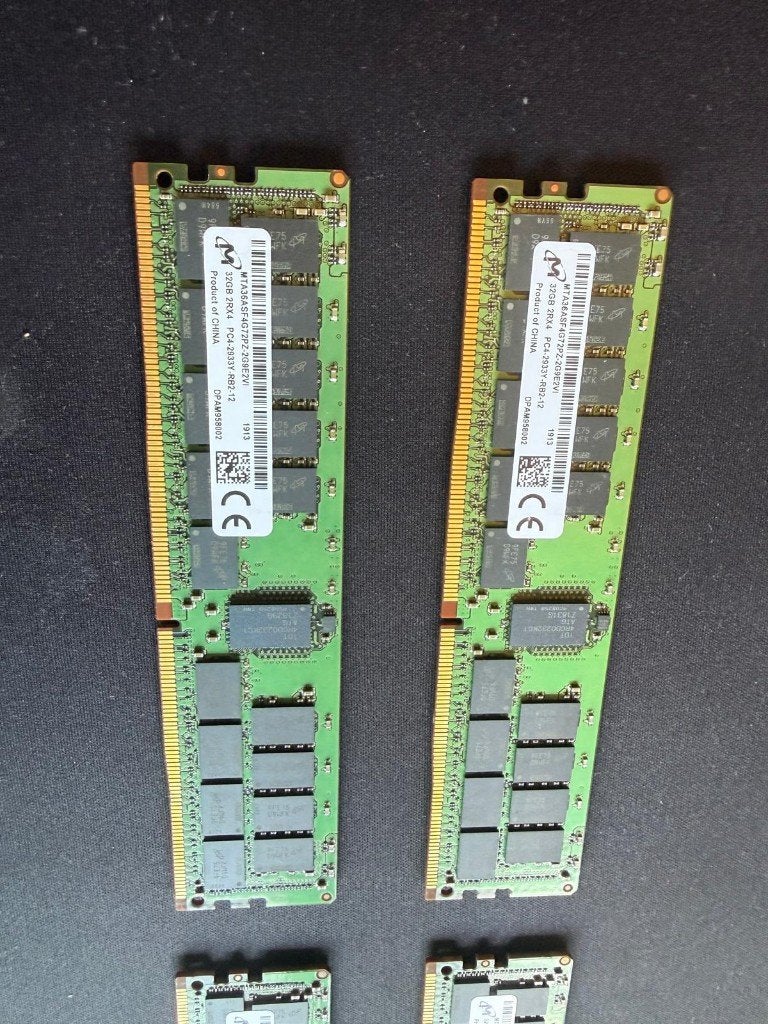 2x Micron 32GB DDR4 ECC RDIMM Servergeheugen | PC4-2933Y, 32 GB, Server, DDR4, Ophalen of Verzenden