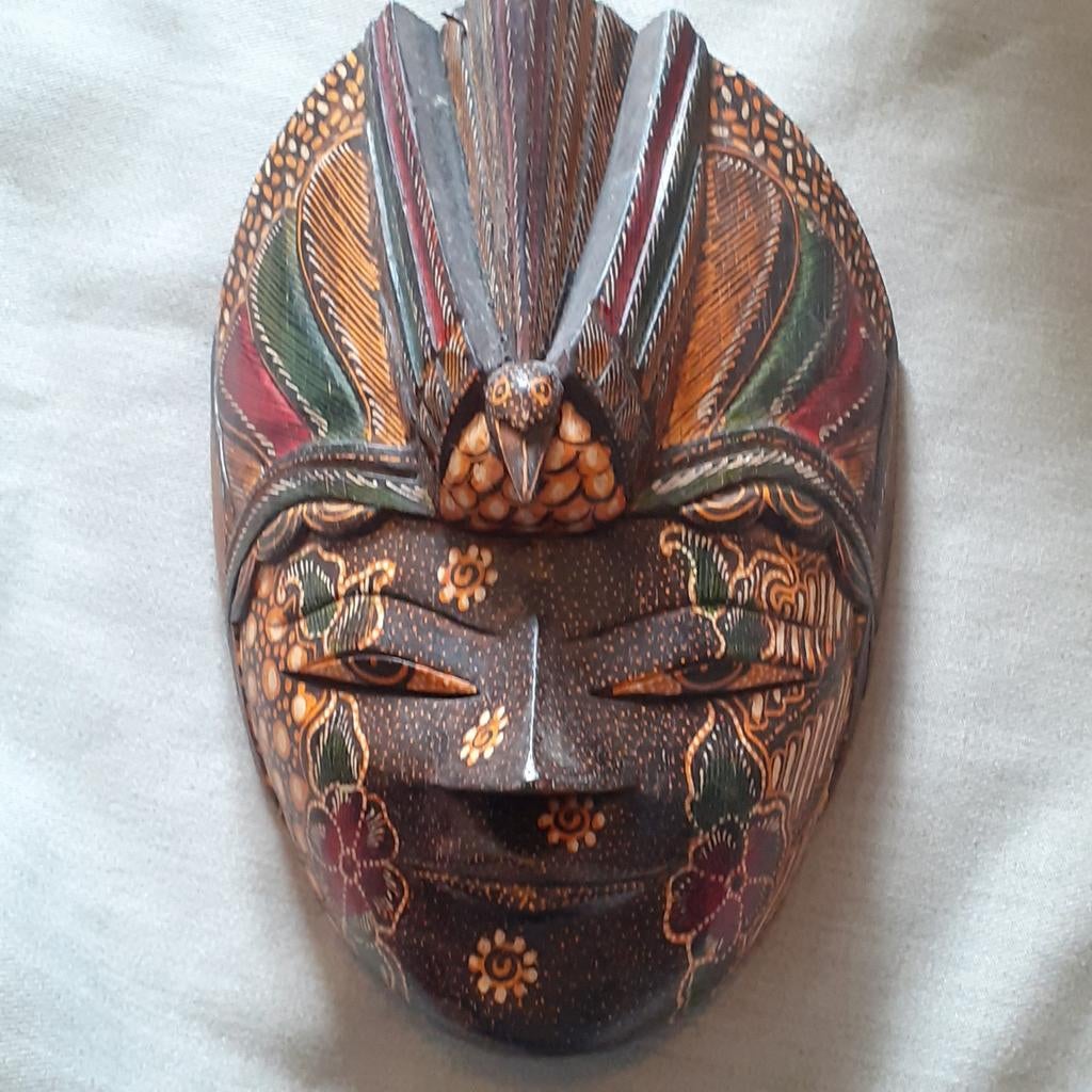 Houten Batik topeng masker uit Bali, Antiek en Kunst, Kunst | Niet-Westerse kunst, Ophalen of Verzenden